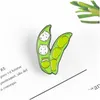 Pins Brooches Pea Baby Cartoon Pins For Women Cute White Kitten Enamel Pin Green Plant Vegetable Lapel Badge Shirt Bag Jewelry Girls Dhuk0