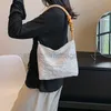 Saco de tecido bordado da moda com cordão para mulheres 2023 verão novo balde de flores saco de nicho design portátil bolsas para axilas elegantesbolsas de mãoloja