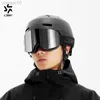 Casques de ski LDSKI Casque de ski pour hommes femmes Anti-impact Trois couches de protection Oreille stéréo Protec ABS Shell Respirant Snowboard Sécurité HKD230808