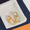 Luxe Gekleurde Stippen Sieraden Sets Gouden Klaver Designer Oorbellen Bamboe Joint Kettingen Dikke Ketting Armband Gift