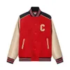 2023 Chaqueta de diseñador para hombre chaqueta versity abrigos para hombre chaqueta de vuelo Uniforme de béisbol Letra C bordado Cuero de PU cómodo Broche de perla moda Ropa de abrigo para hombre