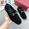 26 Model äkta läderdesigner män loafers skor lyxmärke sommarmens loafers moccasins man andas slip på körskor plus storlek 38-46