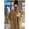Kurtka damska kurtka wyłożona zimą modny profil ciężki płaszcz jagnięcy zintegrowany dwukierunkowy zużycie termiczne dla kobiet
