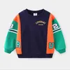 Hoodies Sweatshirts 2023 Spring Autumn Fashion 3 4 5 6 7 8 9 10 12 Years Children Print Color Patchwork Sweatshirt för stiliga barn Baby Boy 230807