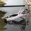 AIFAFA 100 S925 Sterling Silver 10 Carat Sparkling High Carbon Diamond Ring Pour Femmes Lady Big Gemstone Fine Jewelry 230808