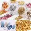 Nail Glitter 1 Box Art Gold Silver Foil Paper 3D غير منتظم ألومنيوم ملصق DIY Manicure UV Gel Polish Decoration Tools 230808