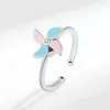 Anneaux De Mariage Coloré Anxiété Anneau Fidget Spinner Pour Bureau Femmes Moulin À Vent Tournesol Tourner Librement Spinning Anti Stress Accessoires