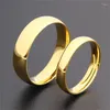 Storage Bags 50Pcs/Lot Wholesale Fashion Simple Smooth Stainless Steel Ring For Men Women Mixed Style Jewelry Birthday Party. Gifts