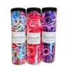 Party Favor 10 Färger Hårgummiband Head Rope Child Bundna Horsetail Girls Small Band High Elastic Handduk Hårbindningar 100 st/Box Q430