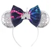 Walentynki cekiny myszy ucha 2024 Hairband - wysokiej jakości cosplay opaska na głowę snowflake edycja - idealna na festiwal imprezowy dla dziewcząt