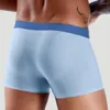 Calzoncillos suaves para hombre, calzoncillos de retales ajustados a media cintura, calzoncillos de seda helada, ropa interior de secado rápido, ropa interior