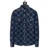 Europe Amérique hommes chemise casual marque mode nouveau top chemisiers laver les chemises en jean bleu couleur design style