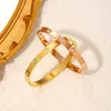 Bangle Carlidana Luksusowa marka Love Crystal Golden Stali Stal Bransoletka dla kobiet Prezentacja biżuterii Owalne bransoletki 230807