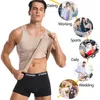 Taille Ventre Shaper Be-In-Shape Hommes Minceur Corps Shaper Taille Formateur Gilet Ventre Contrôle Posture Chemise Retour Correction Abdomen Débardeur Shaperwear 230807