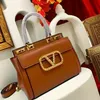 2023 Plus List Boutique Women's Bag New Yellow 100% Genuine Leather Multi layered Double Handle Single Shoulder Crossbody Handbag Luxury And Noble Brand Appearance