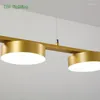 الثريات الحديثة LED مطعم مطعم Bendant Office Hanging Gold/Black Body Cable القابلة للتعديل الحد الأدنى من الشمال
