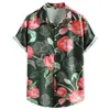 Men's Casual Shirts Vintage Hawaiian Men' Shirt Sunflower Print Cool Short Sleeve Top Street Designer Sweatshirt Blooms Loose