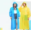 Réutilisable EVA Hooded Rain Coat Unisexe Imperméable Poncho Long Coupe-Vent Poncho Randonnée En Plein Air Camping Imperméables Transparents Mode Portable Vêtements De Pluie SN6248