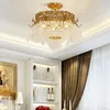 Plafonniers DINGFAN Style européen français plein cuivre cristal Villa allée étude salon El chambre Restaurant lampe