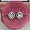 Studens ankomster Fashion Luxury Silver Color Korean Zircon Stud Pink Earing Earrings for Women Girl Party Gift Jewelry Z7 230808