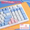 Affhasat Wired Gaming Mechanical Keyboard Russian/English Backlight Gamer Keyboard 98 Keys Knob Light Control Type C Hot Swap HKD230808