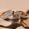 Diamentowe pierścionki dla kobiet biżuteria pierścionek męski Pierścień męski Pierścień mody Pierścień luksusowy para diamentowych pierścionek z depozyt ślubny