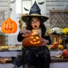 Decorazione per feste Collana di zucca Lanterna per decorazioni di Halloween all'aperto Aggiungi atmosfera con più modalità di illuminazione per il portico