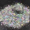 Nail Glitter 10gBag Iridescent Art Sequins Holographic Laser GoldSilver Colorful Powder Sparkly Hexagon PET Safe Chunky Flakes 230808