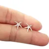 Everfast New Tiny Star Fish Earring Stainless Steel Earrings Studs Fashion Nautical Starfish Ear Jewelry Gift For Women Girls Kids279R