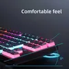 Pudding RGB Translucent Wired Mechanical Keyboard Green Shaft Compact And Convenient Injection Moulded Keycaps Gaming Mechanical HKD230808