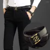 Belts Men's Belt High Quality Designer Men Fashion Letter Luxury Famous Leather Jeans Cowskin Waist Strap 3.5cm