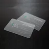 Arquivos de cartão de visita 500 pçs Cartões de PVC transparentes personalizados Personalizar impressão de agradecimento à prova d'água em um lado redondo Cornor para material de escritório 230808