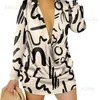 Designer Casual Shirt Robes Femmes Sexy Mode Robe Imprimée À Manches Longues Botton Chemises De Grande Taille 3xl T230808