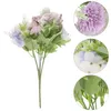 Dekoratif çiçekler ayçiçeği sahte vazo simülasyonu gül gelin buketleri şube simüle dekor düğün ipek bez hayat benzeri gelin