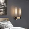 Wandlamp Postmodern Messing Binnen Luxe Retro Achtergrond Schansen Salon Slaapkamer Gangpad Kristal Sfeer Licht Veranda