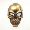 Halloween Adults Skull Mask Plastic Ghost Horror Mask Gold Silver Skull Face Masks Unisex Halloween Masquerade Party Masks Prop FY3786