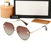 Sonnenbrillen für Damen und Herren, Metallrahmen, Spiegelglaslinse, Outdoor-Reisebrille, Luxus-Designer-Sonnenbrille, UV400, mit Box