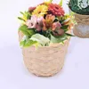 Planters Pots Baru Tangan Bambu Taman Bunga Pot Patchwork Rotan Lamun Penyimpanan Pot Pembibitan Keranjang Rotan