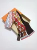 Designer Scarf Lady Long Silk Scarf Bag Wallet Charm Ribbon Elegant Simple Delicate Head Scarf For Women Pannband Daglig brun rosa parti Formell PJ077 B23
