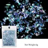 Nail Glitter Flakes paljett glittrande silver oregelbundet glas papper hjärtas paljetter diy gel polska manikyr konstdekorationer 230808