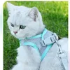 Halsbanden Riemen Ontsnappingsbestendig Kat Harnas en Leiband Set Verstelbaar Mesh Vest Puppy Huisdier Wandellijn Kleine Honden Katten Kitten XXS 230807