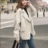 Damen Jacken Jacke Faux Leder Frauen lässig PU Lose Motorrad Frauen Streetwear Übergroße Mantel Korean Chic Winter Dicke Qualität 230808