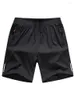 Män shorts sommar män avslappnad strand homme is silk cool bekväm andningsbar stretch smal passar snabb torr sport manlig stor storlek 8xl