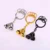 Keychains ChainPro Gloves Fitness Key Chain Gold/Black Color Rostfritt stål Partihandel Pendant för kvinnor Män ringer K116