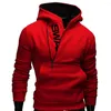 Men's Hoodies Autumn Winter Hoodie Oblique Zipper Solid Color Men Fashion Letter Pullover Male Sweatshirt Hoody Mens Purpose Tour Coat