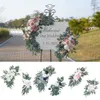 Decoratieve Bloemen Kransen Yan Kunstmatige Bruiloft Boog Kit Boho Dusty Rose Blue Eucalyptus Guirlande Gordijnen voor Decoraties Welkomstbord 230808