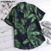 Męskie koszule Summer Hawajan Red Red Shirts Tropical Shirts Floral Men Tops Casual Shirt krótkie rękawowe guziki guziki luźne wakacje 230807