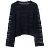 Kadın Sweaters tığ işi oyuk dışarı gömlek kadınlar örme 2023 Sonbahar Pullover Yuvarlak Boyun Uzun Kollu Gevşek Giyim Güneş Koruyucu Üst İnce