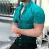 Мужские повседневные рубашки высококачественный короткий рукав Hawaii Plus Size Men Shirt Fancy Digital Printed Shirten