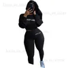 Lucky Label 2 Piece Set Women Crop Top Leggings Pants Sweet Streat Stretch Jogger Outfit Fall Clothes Passale Drop 210331 T230808